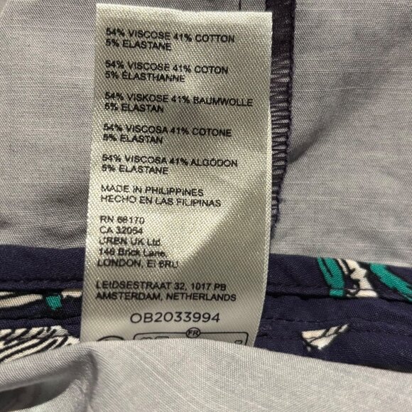 Maeve Anthropologie The Amelia Navy Collared Mini Dress Size M - Picture 6 of 6